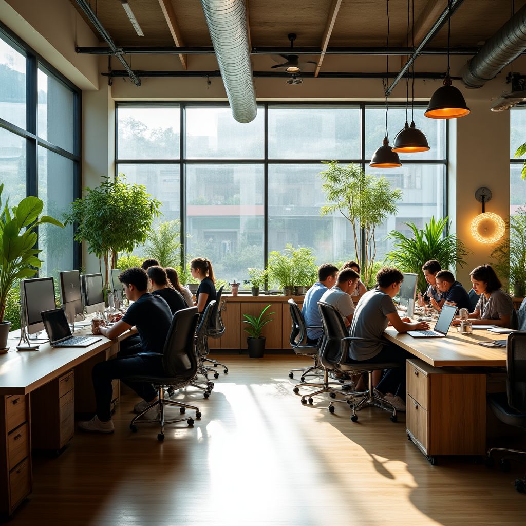 Espaço de coworking moderno