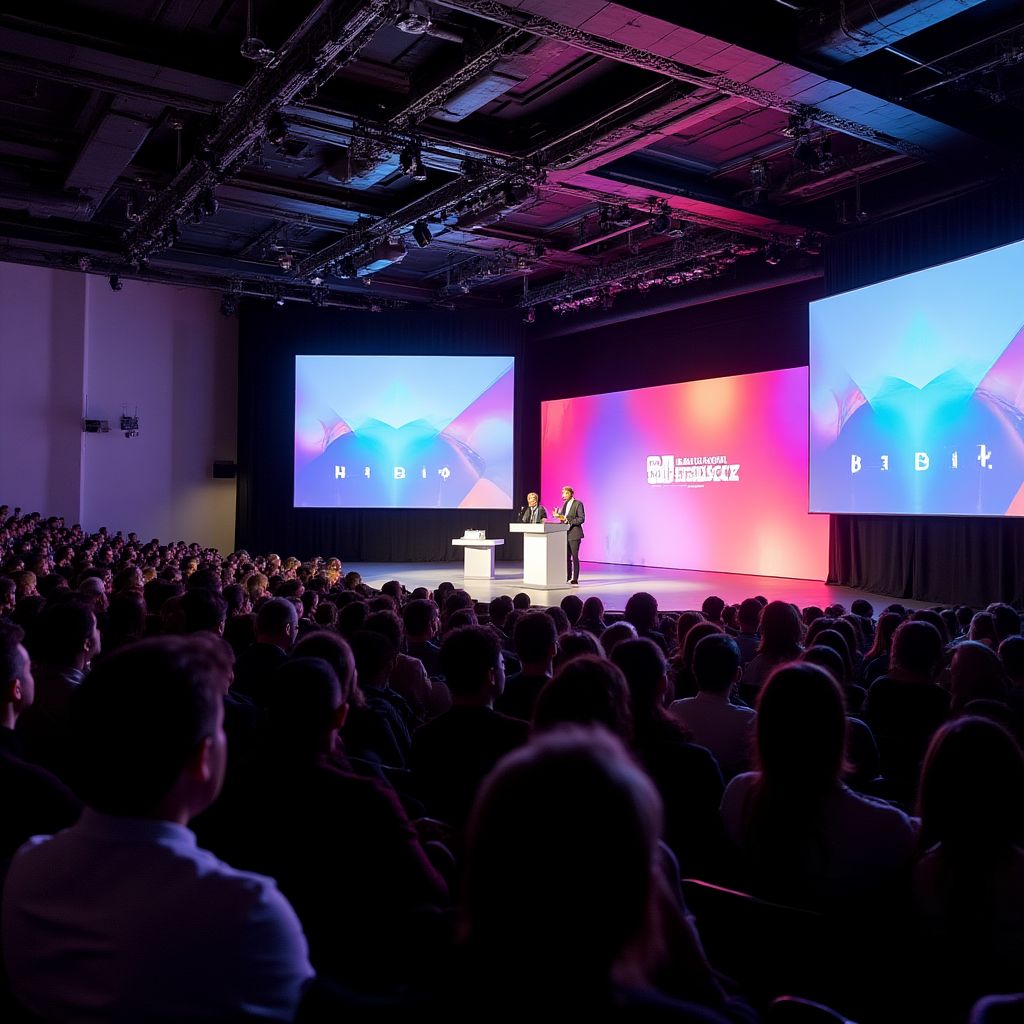 Evento de design com palestrantes internacionais